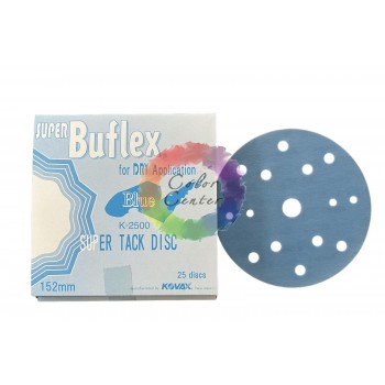 Шлифовальные круги Super Buflex DRY на липучке 152 мм K2500 синий 15 отв.