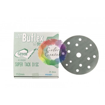 Шліфувальні круги Super Buflex DRY на липучці 152 мм K2000 зелена 15 отв.